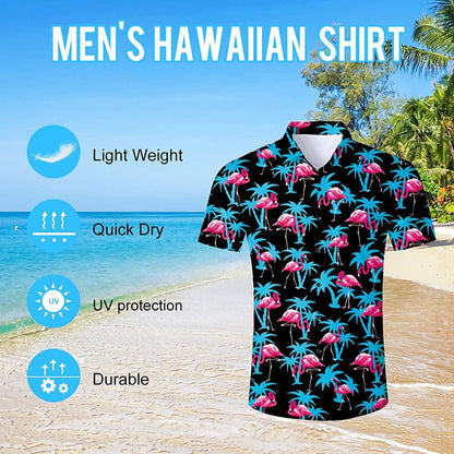 Palm Tree Flamingo Funny Hawaiian Shirt