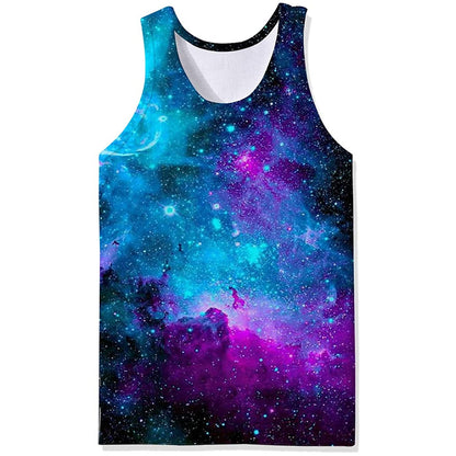 Lustiges Tank Top mit Galaxie-Motiv