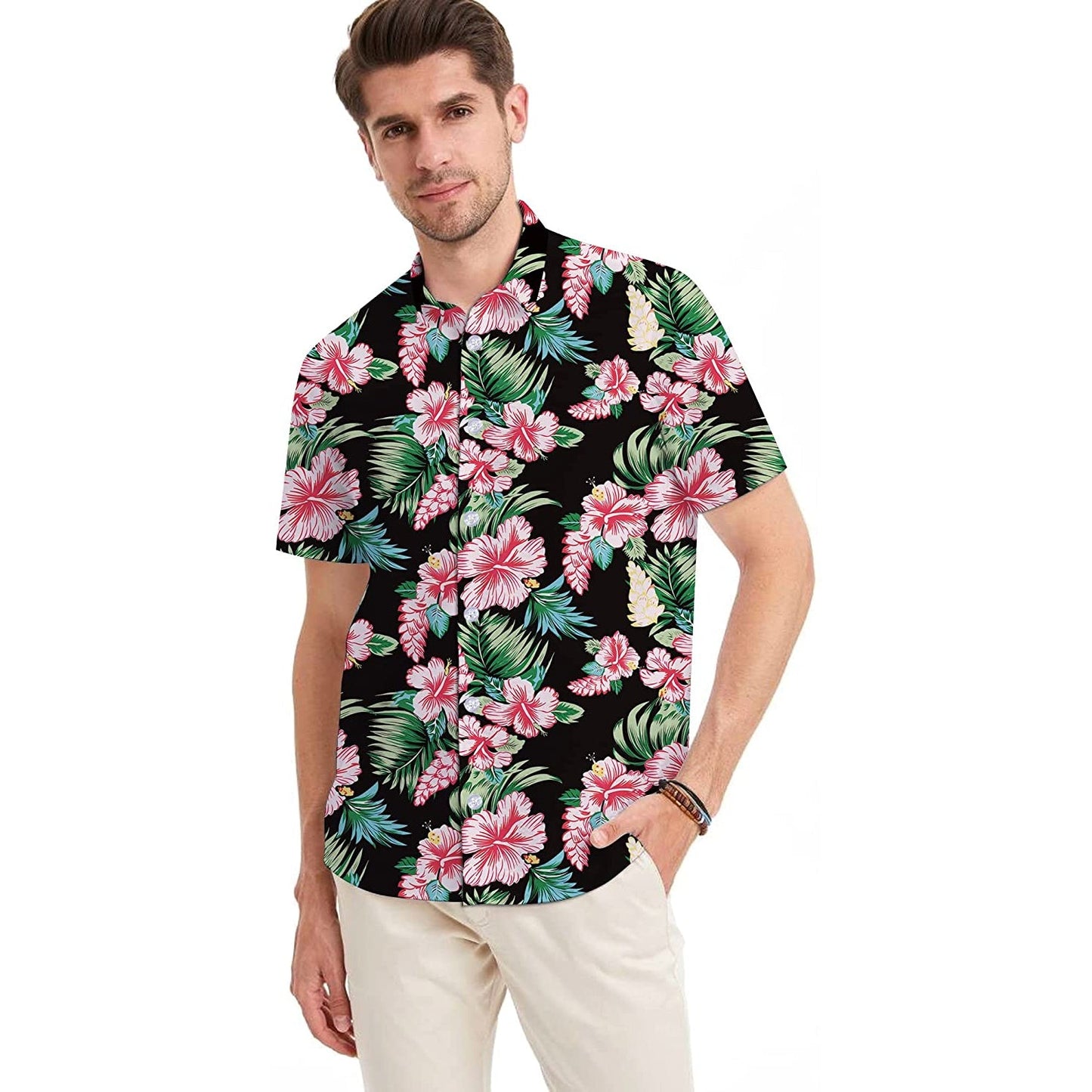 Tropisch bloemen grappig Hawaiiaans shirt