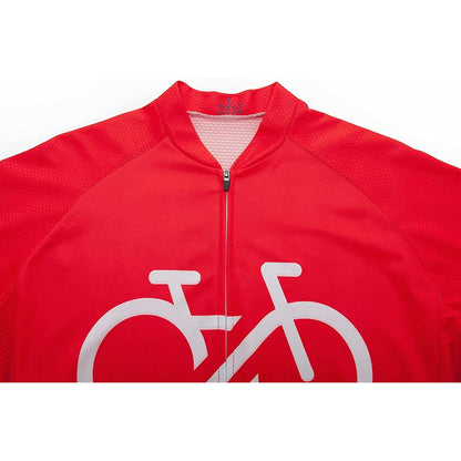 Rood Korte Mouw Heren Grappig MTB Korte Mouw Fietsshirt Top