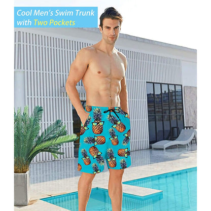 Hellblaue Sonnenbrille Ananas lustige Badehose