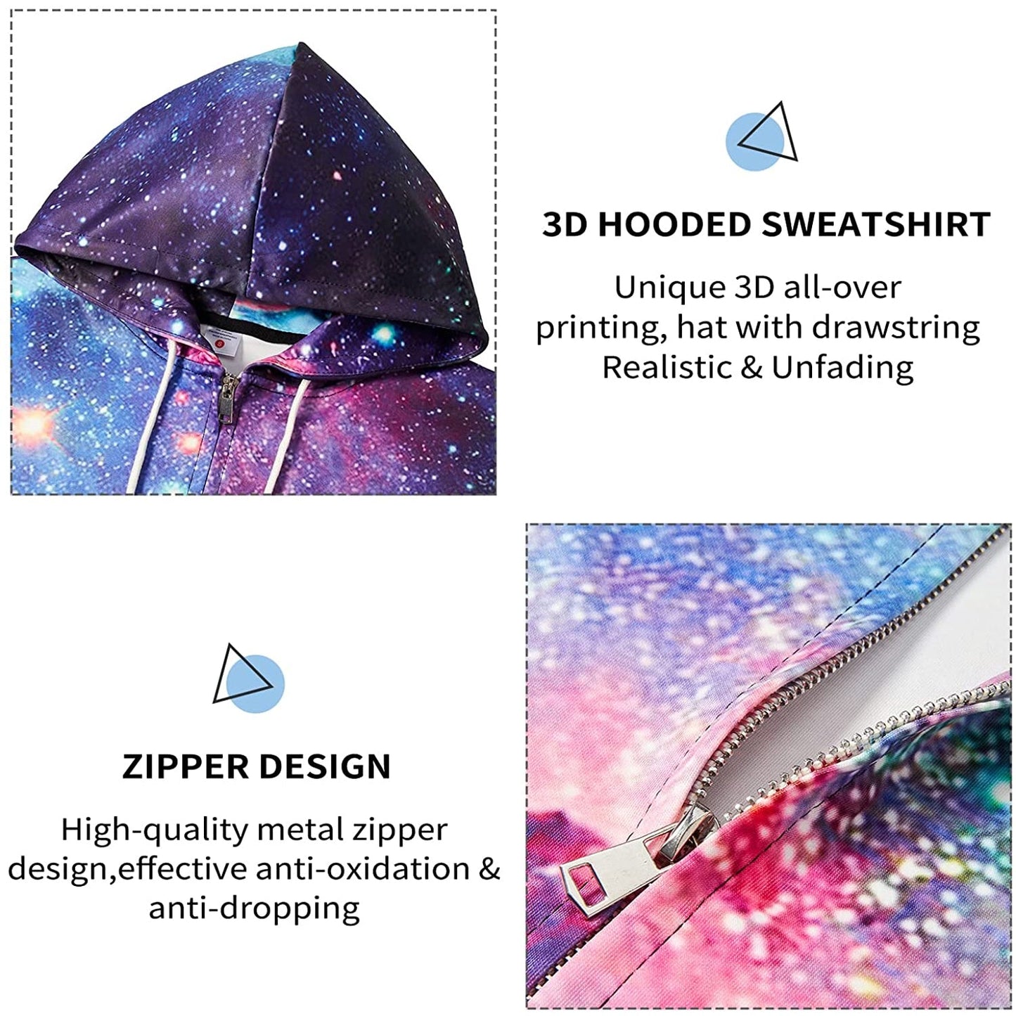 Nebula Star Hoodie met rits