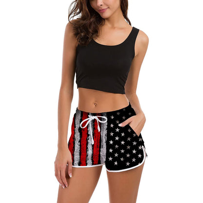 Verf Amerikaanse vlag grappige boardshorts voor vrouwen