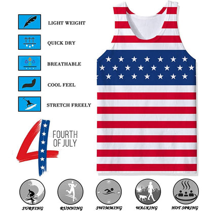 Patriottische Amerikaanse vlag grappige tanktop