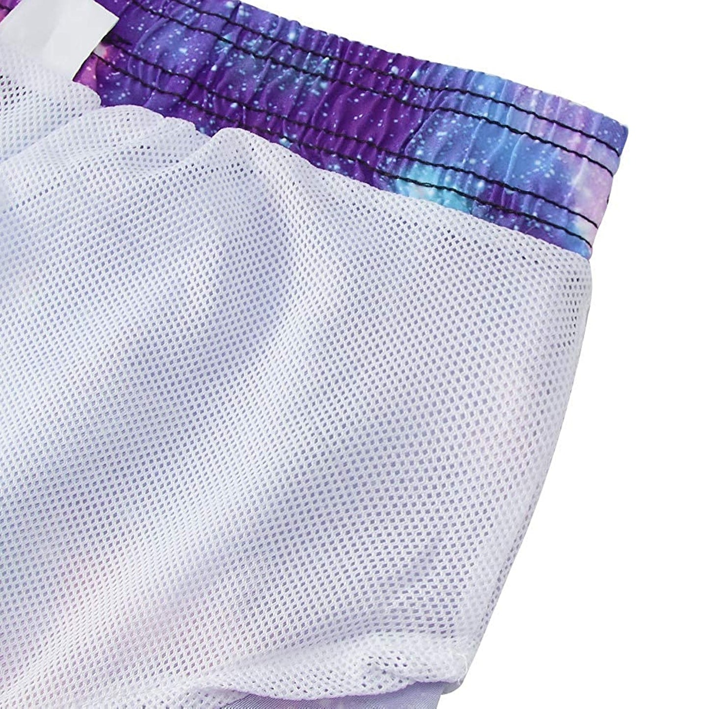 Badehose für Jungen mit lustigem Galaxy-Motiv, Weinrot