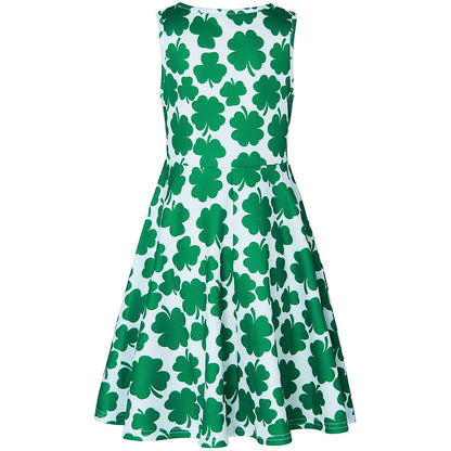 St. Patrick's Day Kleeblatt Lustiges Mädchenkleid