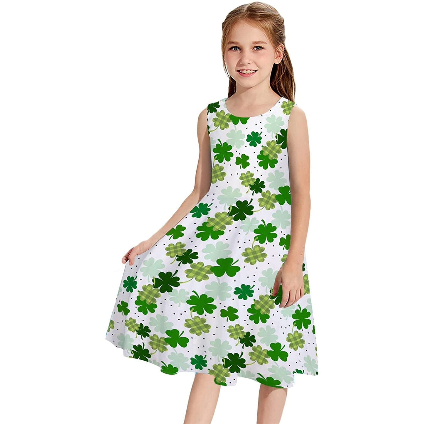 St. Patrick's Day Kleeblatt Lustiges Mädchenkleid