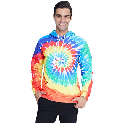 Lustiger Kapuzenpullover mit Regenbogenwirbel