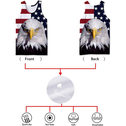 Lustiges Tank Top mit amerikanischer Flagge und Adler