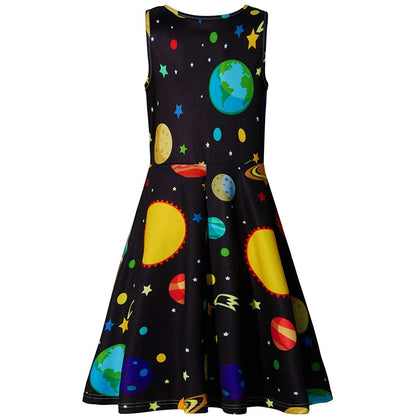 Weltraumplanet Lustiges Mädchenkleid