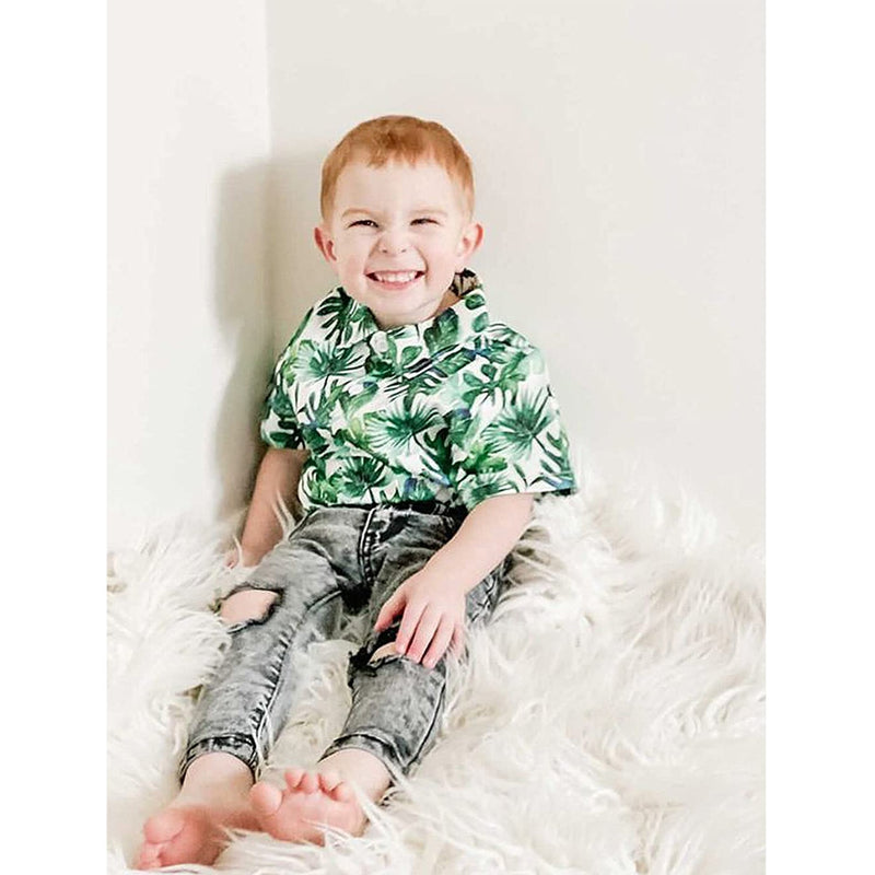 Tropical Leaf Funny Toddler Hawaiian Shirt