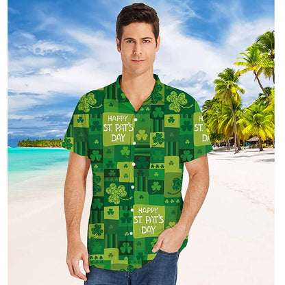 Groen St. Patrick's Day Grappig Hawaiiaans Shirt