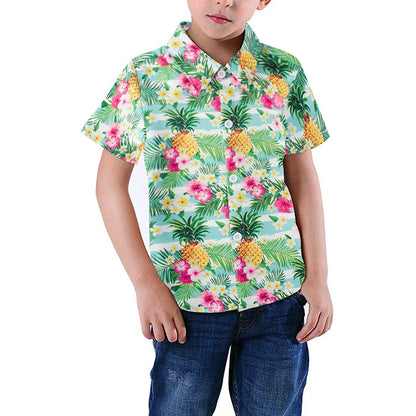 Blume Ananas lustige Kleinkind Hawaiian Shirt