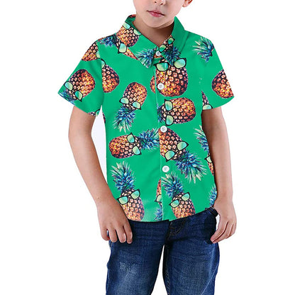 Groene zonnebril ananas grappig peuter Hawaiiaans shirt