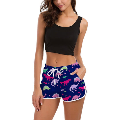 Dinosaurus grappige boardshorts voor dames