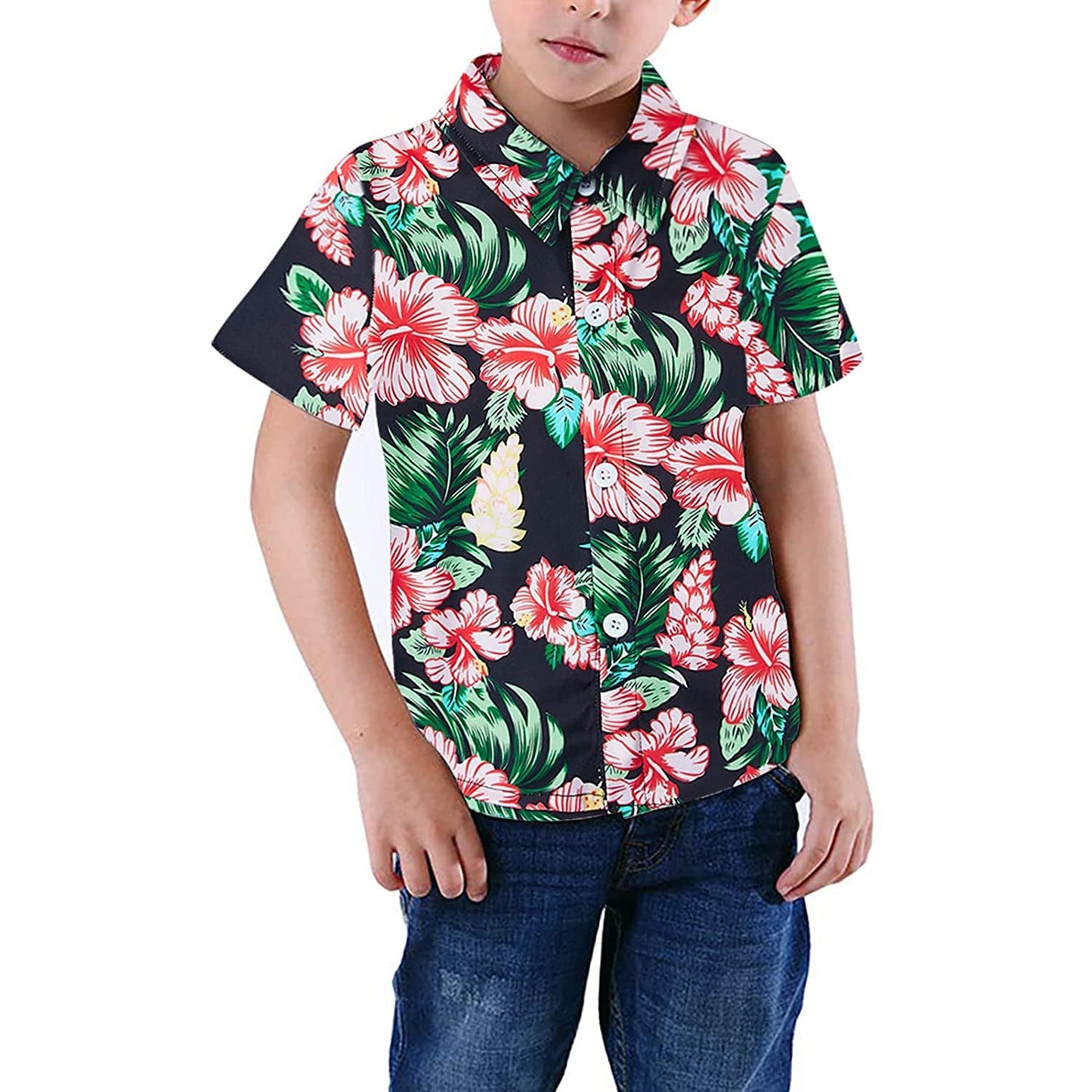 Hawaii Floral Funny Toddler Hawaiian Shirt