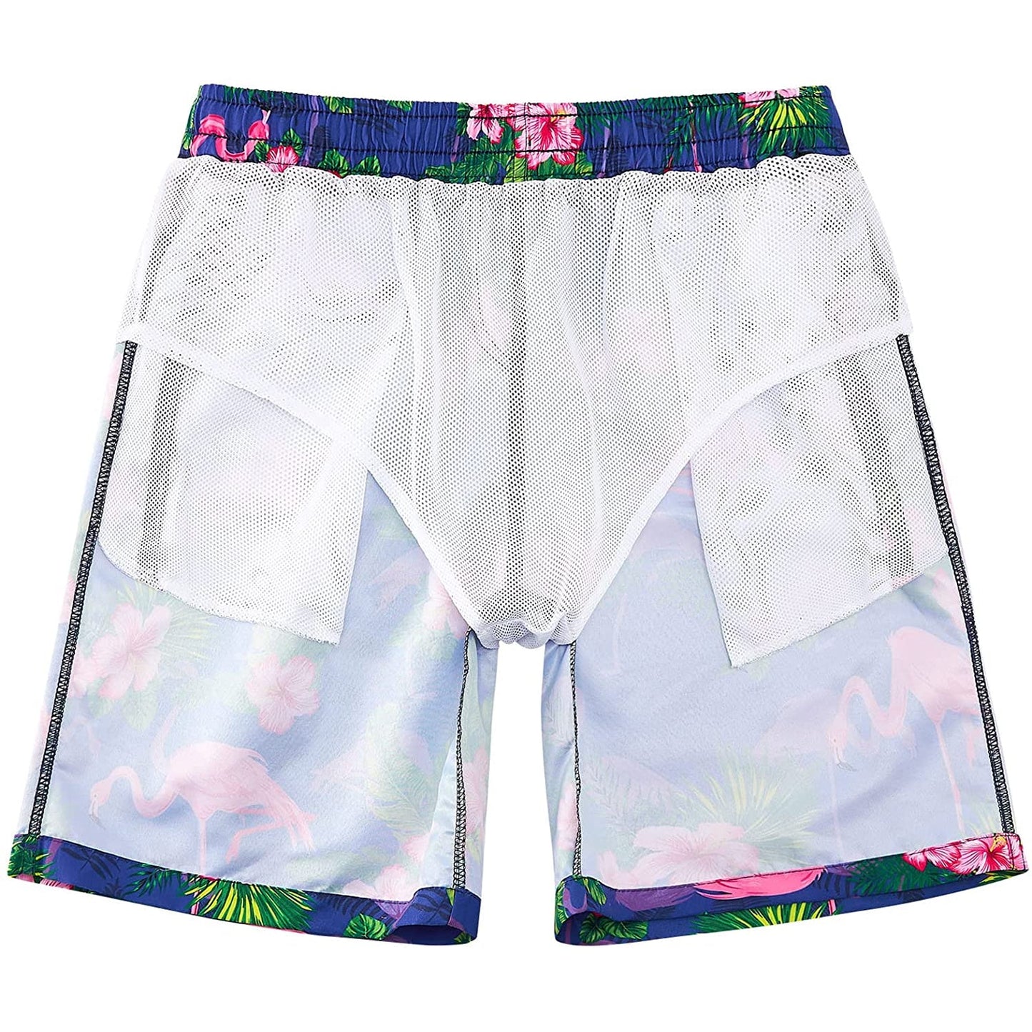 Tropische rosa Flamingos Funny Boy Badehose