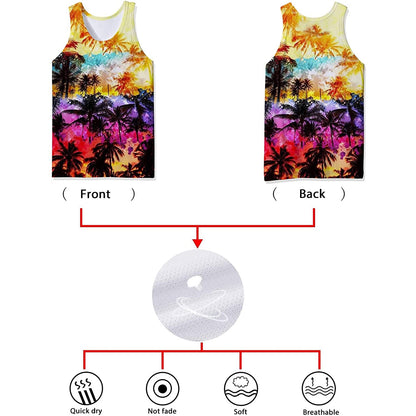 Colorful Palm Tree Funny Tank Top