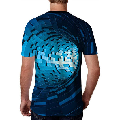 Deep Blue Time Tunnel Lustiges T-Shirt