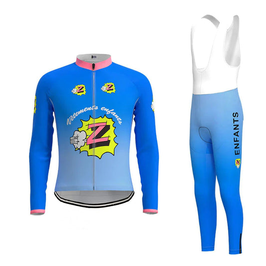 Z Vêtements – Passendes Set aus langärmeligem Radtrikot in Blau