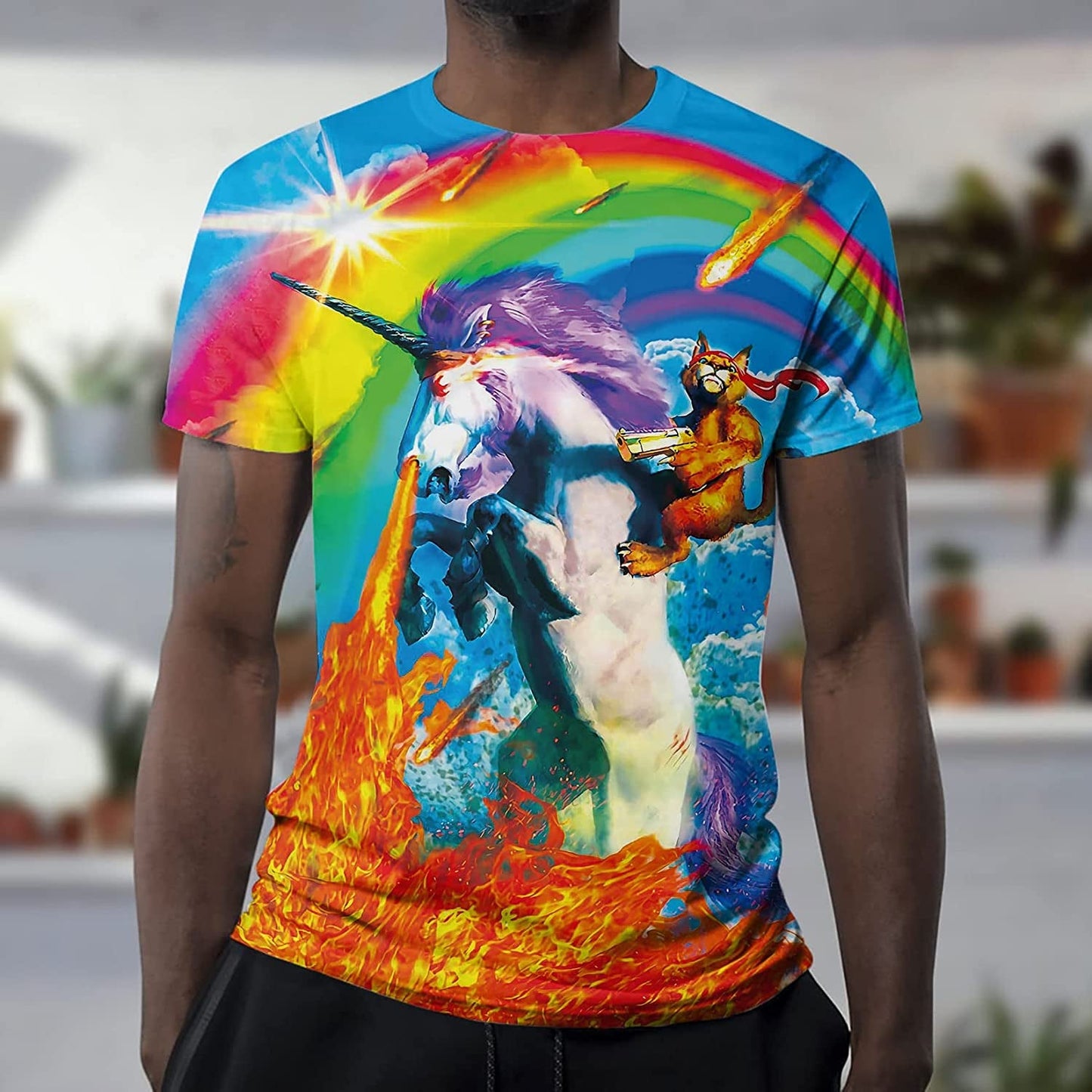 Lustiges T-Shirt mit Einhorn-Motiv