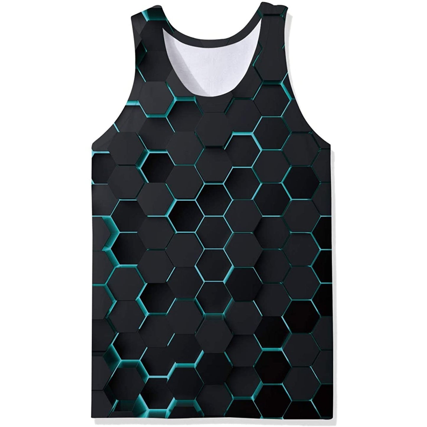 Honingraatblauw grappig tanktopje