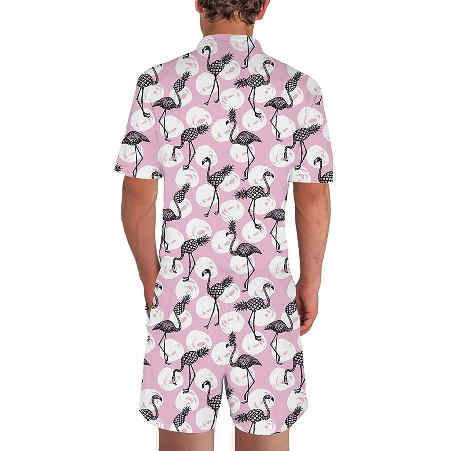 Ananas Flamingo Romper voor Mannen