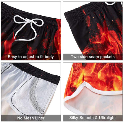 Flame Funny Board Shorts voor dames