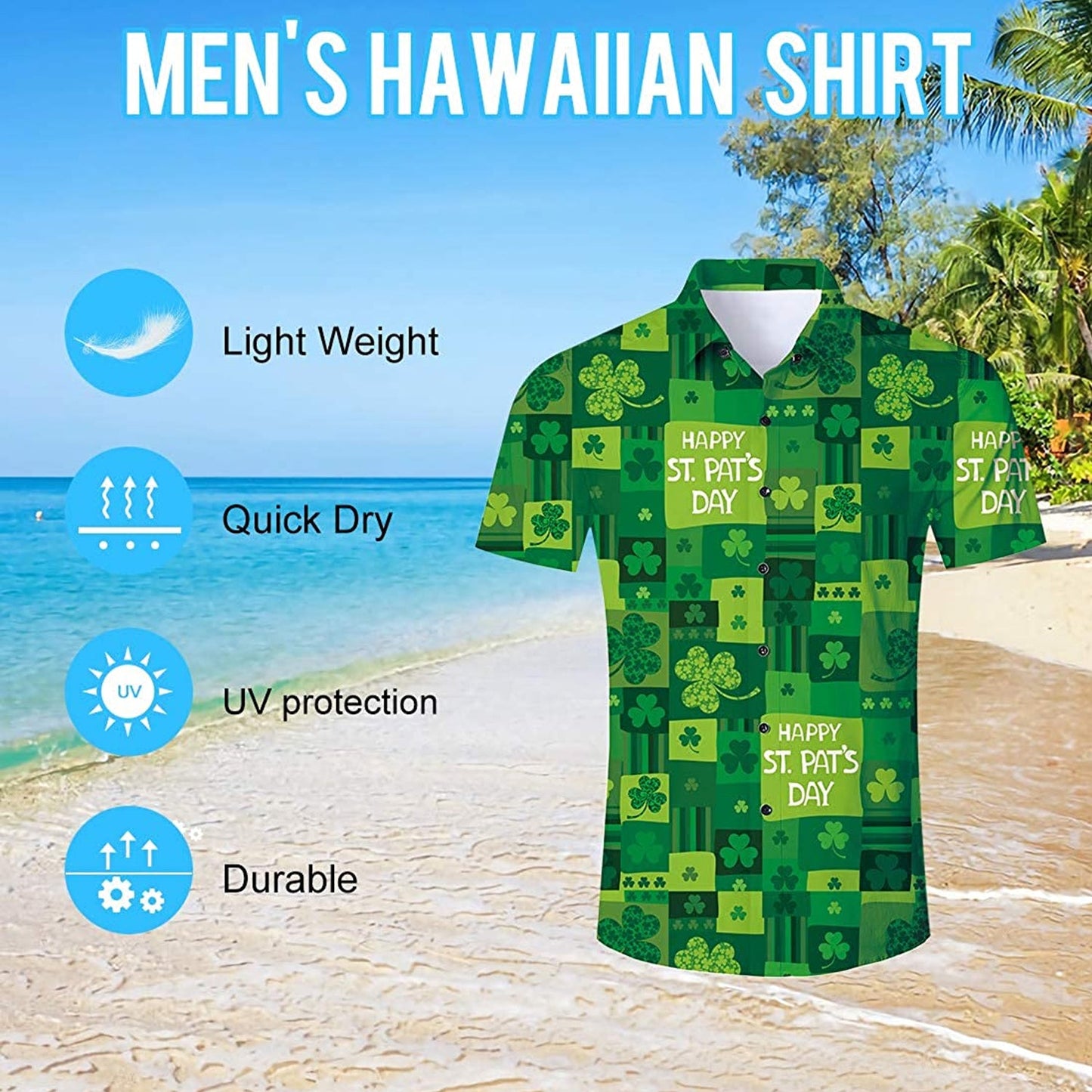 Groen St. Patrick's Day Grappig Hawaiiaans Shirt