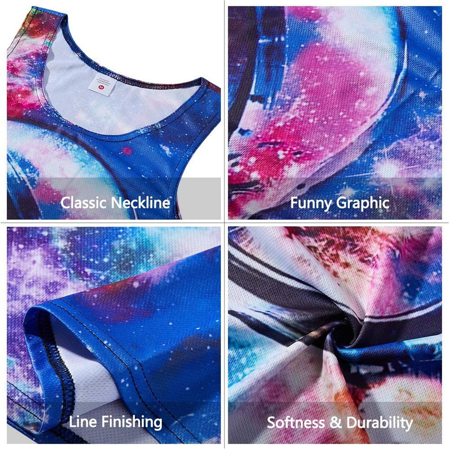 Astronaut Cat Funny Tank Top