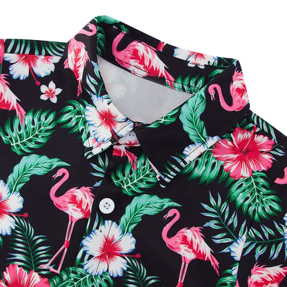 Palmblatt Flamingos Lustiges Kleinkind Hawaiihemd