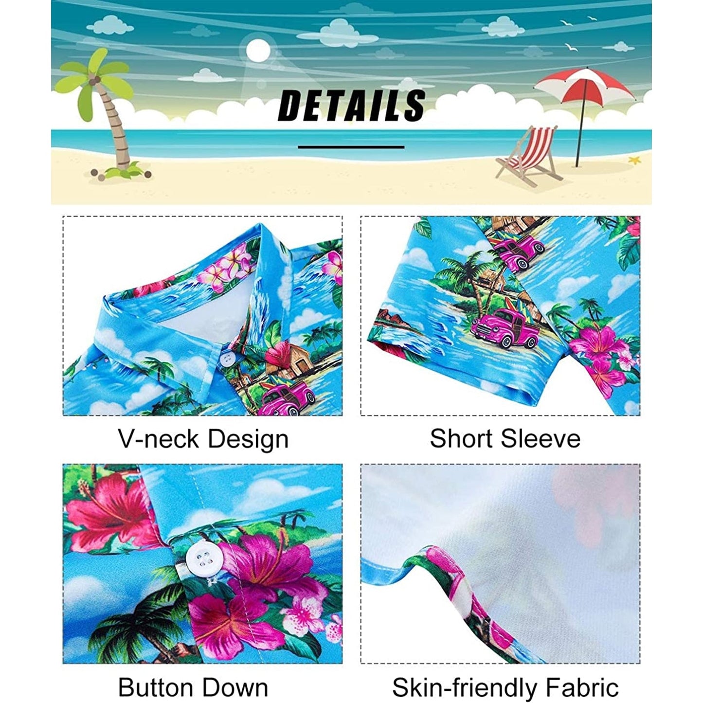 Insel Auto Lustige Kleinkind Hawaiian Shirt