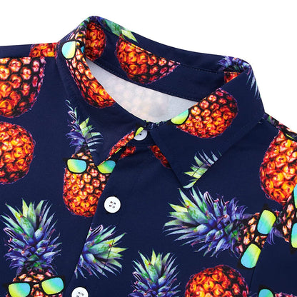 Ananas Zwart Grappig Peuter Hawaiiaans Shirt