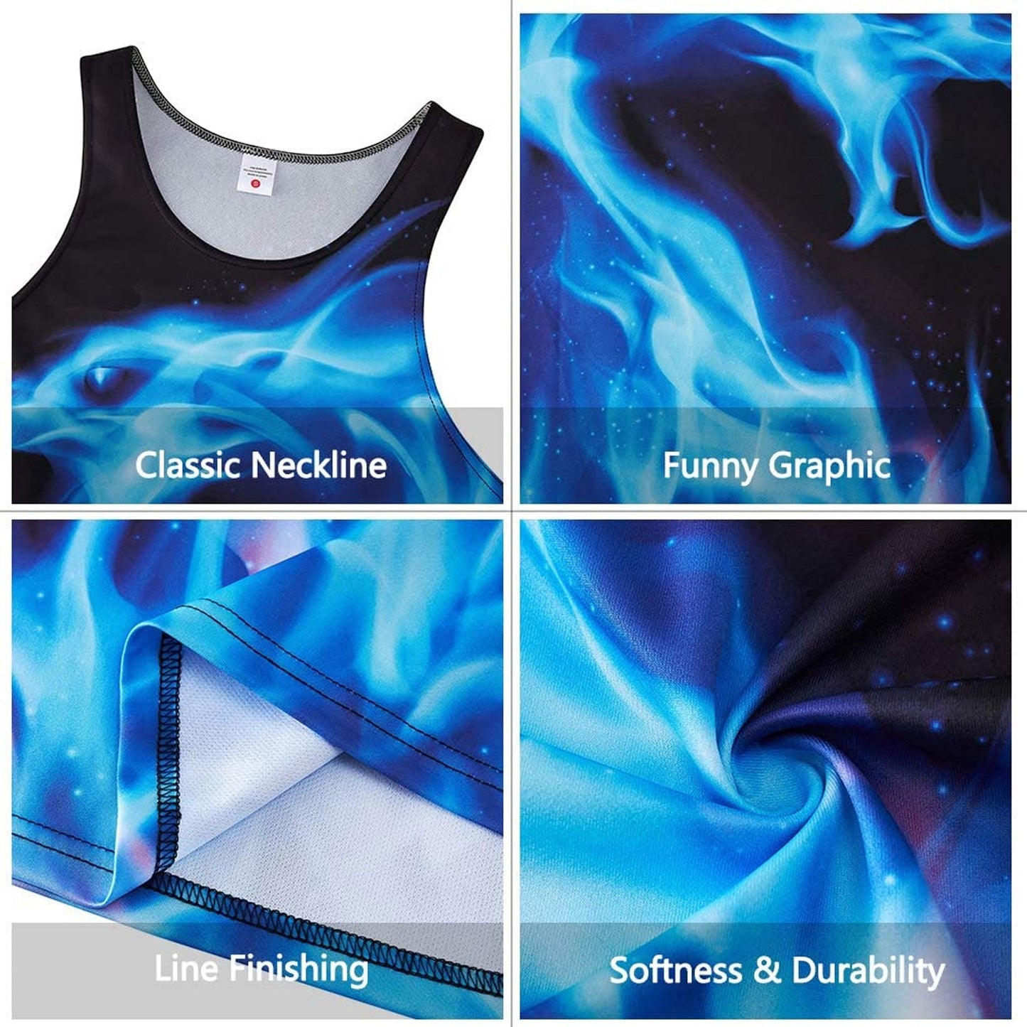 Lustiges Tank Top mit Eisflammen-Drache