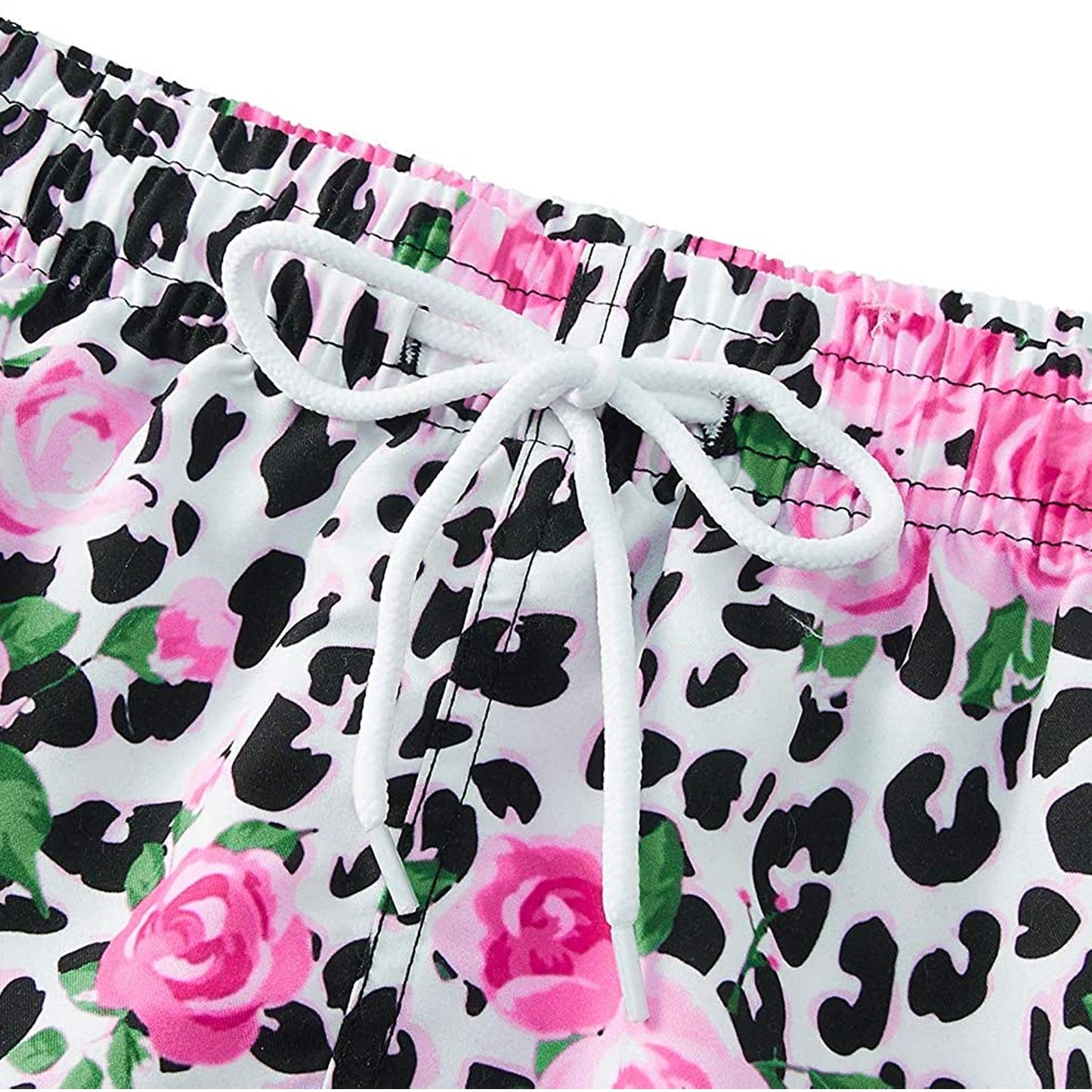 Leopard Rose Grappige Board Shorts voor Vrouwen