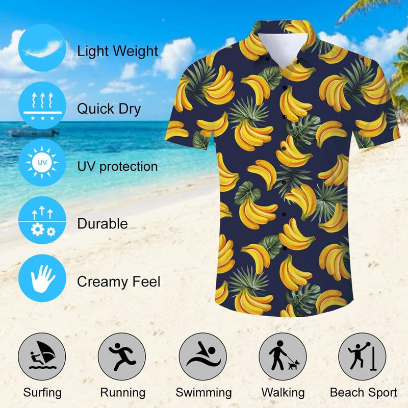 Palm Leaf Banana Funny Hawaiian Shirt