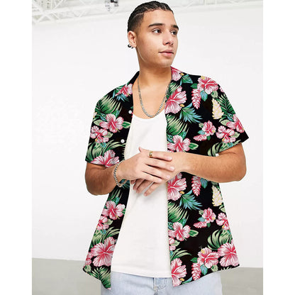 Tropisch bloemen grappig Hawaiiaans shirt