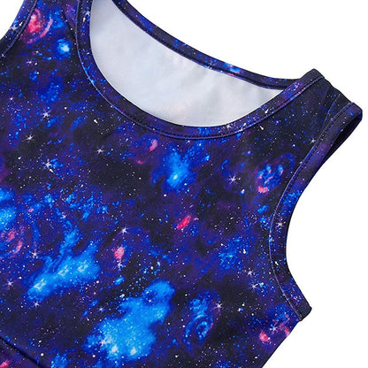 Dunkelblaues Galaxy-lustiges Mädchenkleid