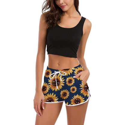 Zonnebloem Grappige Board Shorts voor Vrouwen