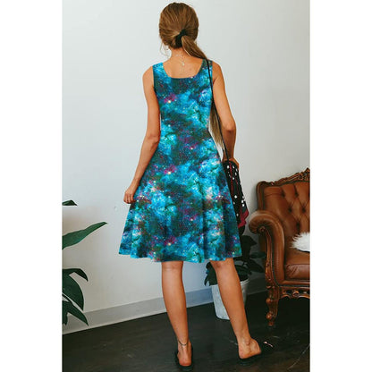 Blue Galaxy Funny Dress for Women