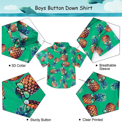 Groene zonnebril ananas grappig peuter Hawaiiaans shirt