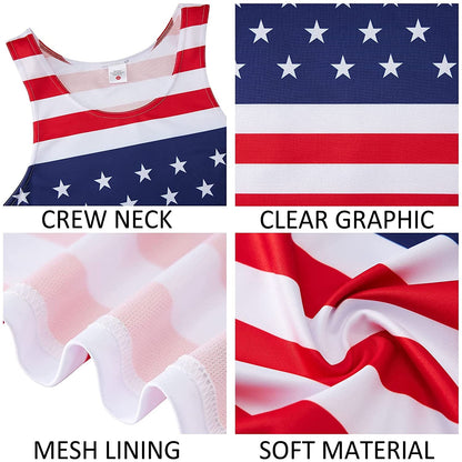 Patriottische Amerikaanse vlag grappige tanktop