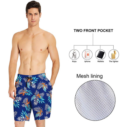 Tropical Leaf Funny Swim Trunks