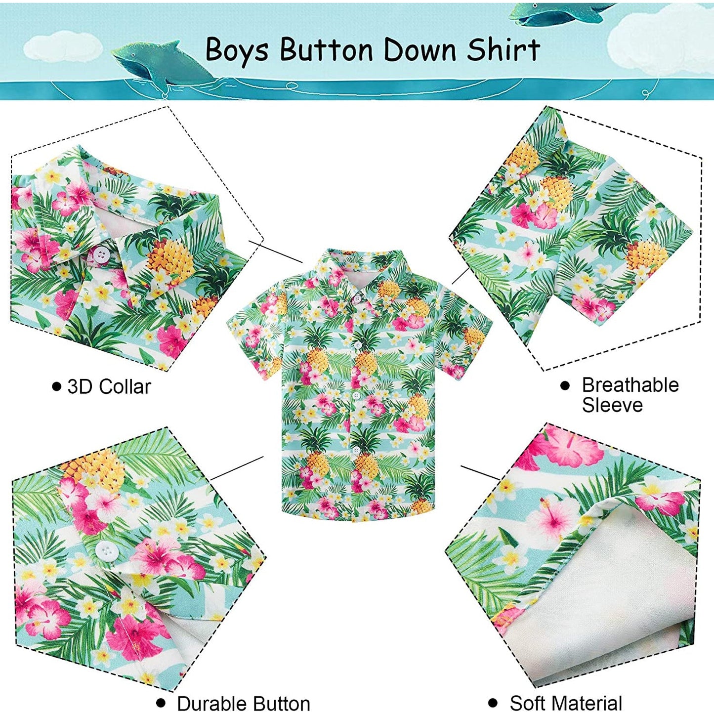 Blume Ananas lustige Kleinkind Hawaiian Shirt