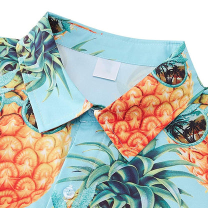 Ananas Sonnenbrille Weed Lustiges Hawaiihemd