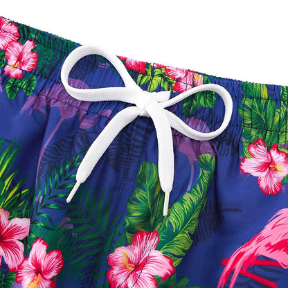 Tropische rosa Flamingos Funny Boy Badehose