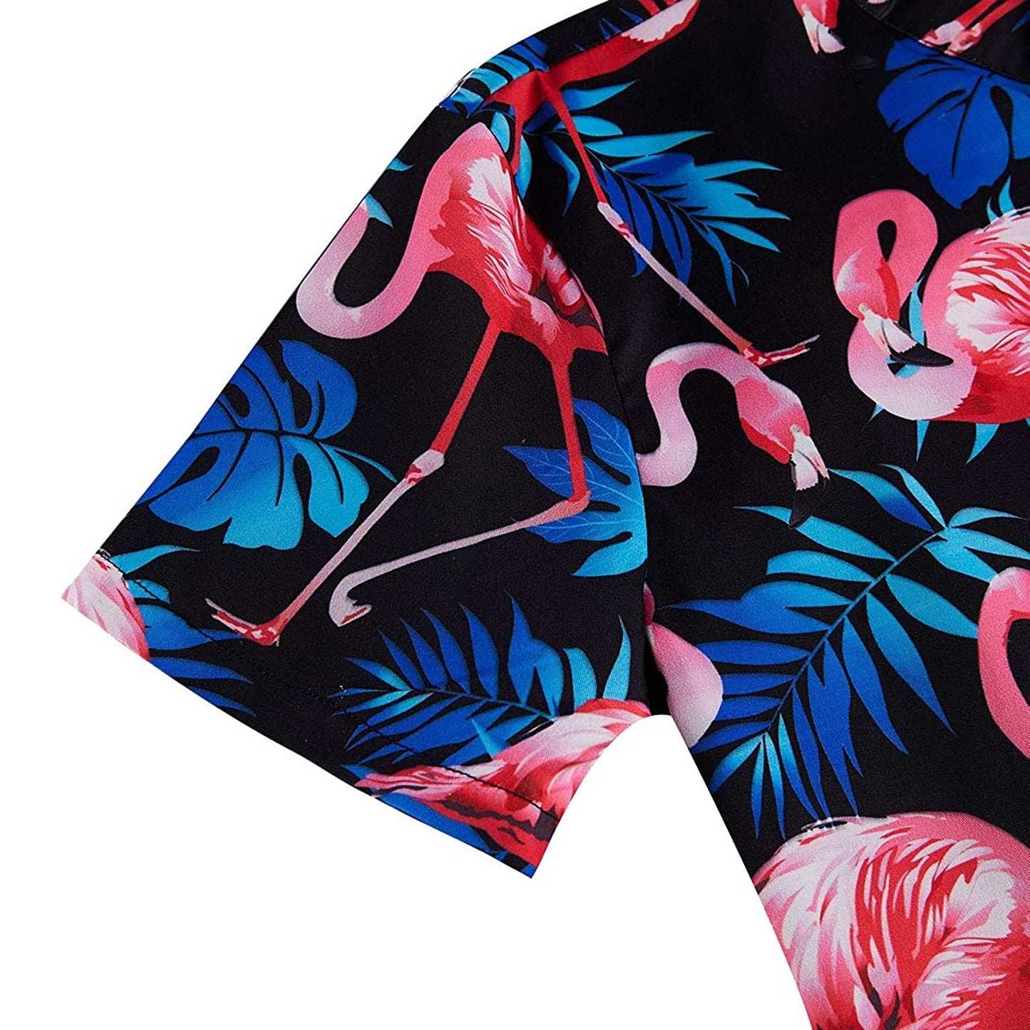 Palmblatt Rosa Flamingo Männlicher Strampler