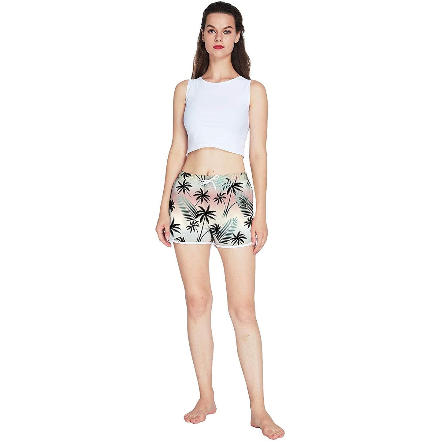 Palmboom grappige boardshorts voor dames