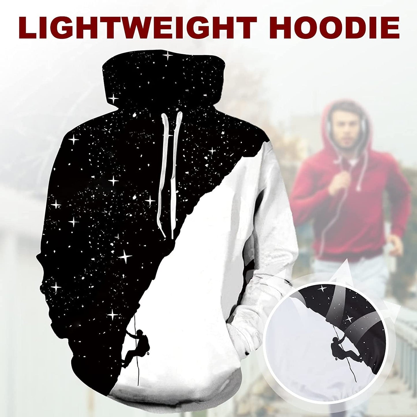 Galaxy Klettern Berg Lustige Hoodie