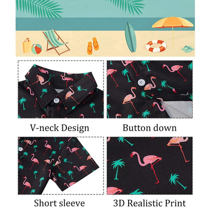 Palme Flamingos Lustige Kleinkind Hawaiian Shirt